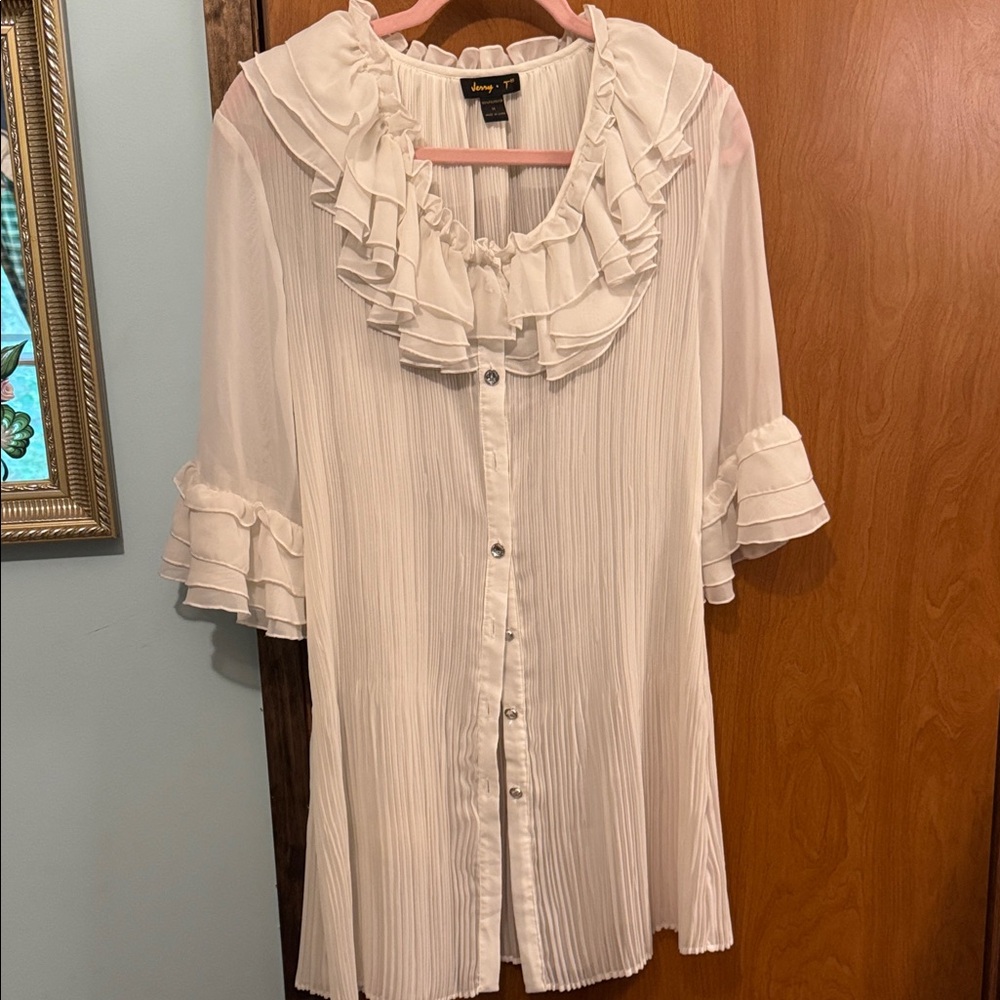 Coverup with Rhinestone buttoned front